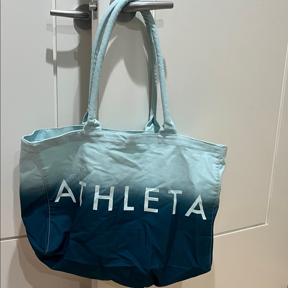 Athleta Teal and Navy Ombre Tote